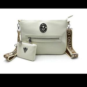 Valentino Orlandi Cream Crossbody Bag with Pouch